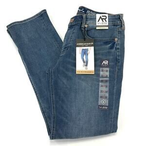 Men Denim Slim Straight 33x32 Greenbay Blue American Rag CIE EZ Flex Stretch New